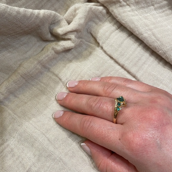 14k over sterling silver ring - Picture 3 of 4